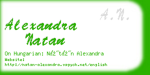 alexandra natan business card